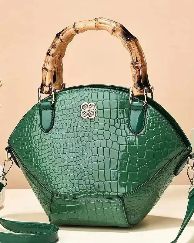 Senior Texture Retro Bamboo Handbag