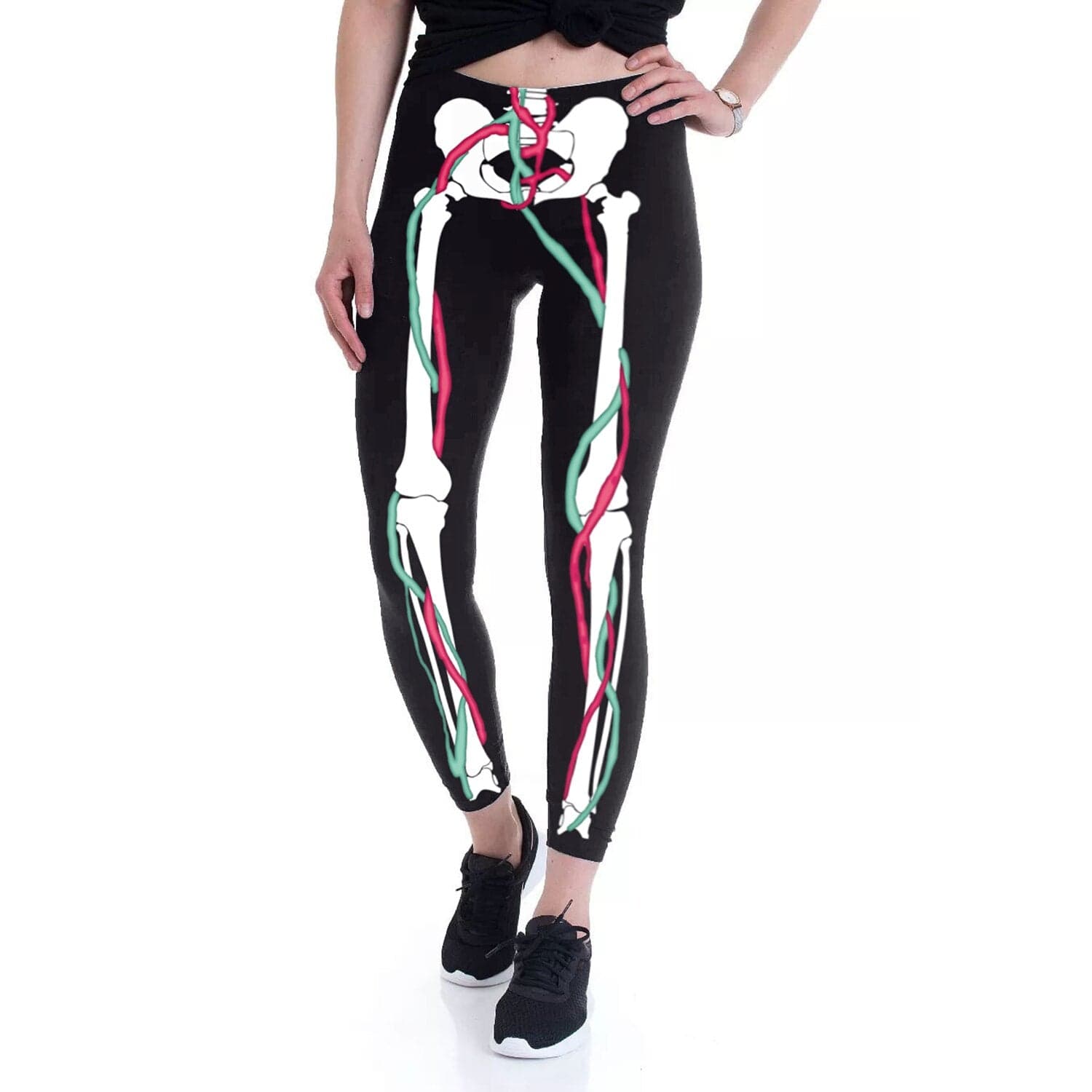 Teonclothingshop Skeleton Women's Leggings Cosplay Sexy Elastic Tight Pants