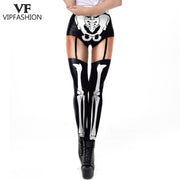 Teonclothingshop Skeleton Women's Leggings Cosplay Sexy Elastic Tight Pants