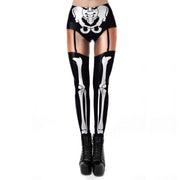 Teonclothingshop Skeleton Women's Leggings Cosplay Sexy Elastic Tight Pants