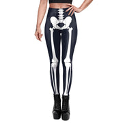 Teonclothingshop Skeleton Women's Leggings Cosplay Sexy Elastic Tight Pants