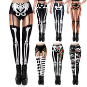 Teonclothingshop Skeleton Women's Leggings Cosplay Sexy Elastic Tight Pants