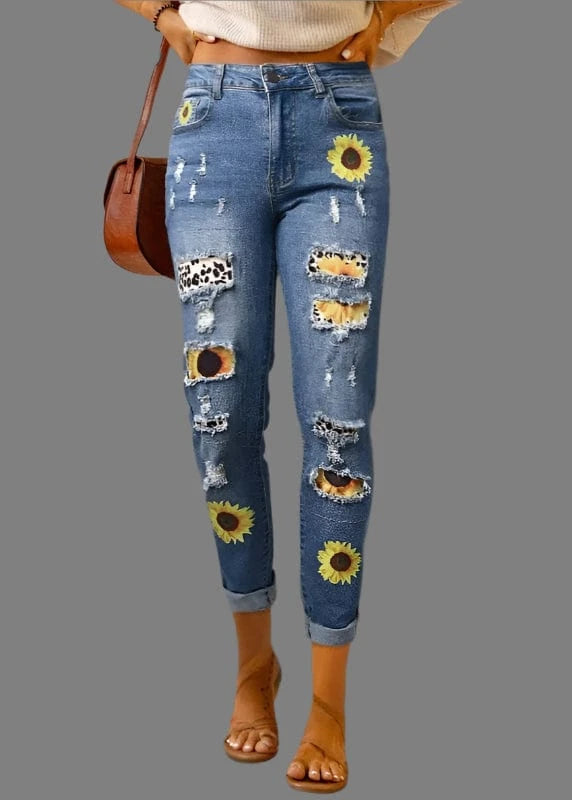 Slim Printed Jeans For Women