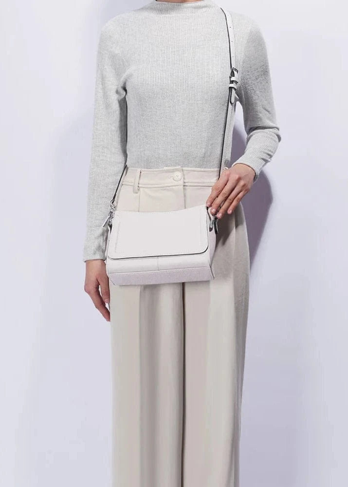 Soft leather top-handle bag