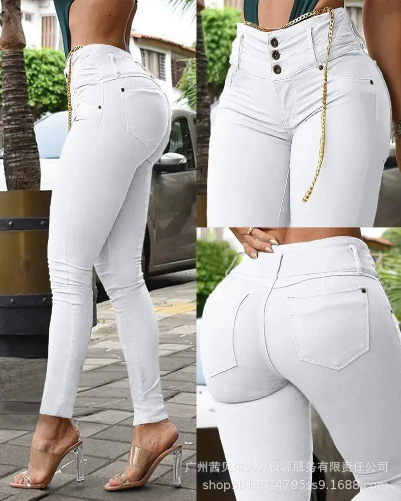 Teonclothingshop Solid-color pencil pants with zipper