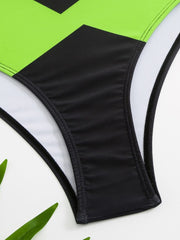 Teonclothingshop Sports Bikinis 2023 Women High Waist Swimwear Solid Color High Neck Swimwear