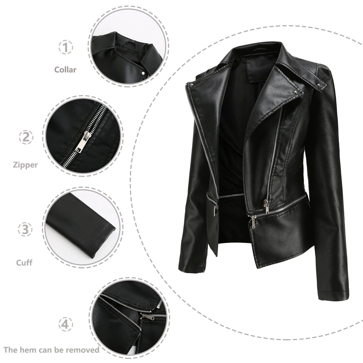 Teonclothingshop Spring Autumn Women's Leather Jacket