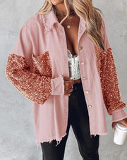 Teonclothingshop Spring Glam: Sequin Long Sleeve Shirt