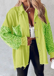 Teonclothingshop Spring Glam: Sequin Long Sleeve Shirt