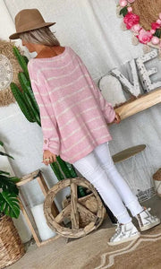 Teonclothingshop Spring Knitting Women Sweater Striped O-neck