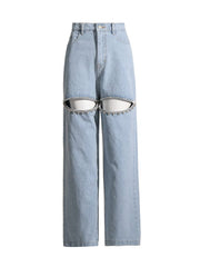 Teonclothingshop Blue / S Stand Out from the Crowd with Our Embroidered Flares Jeans