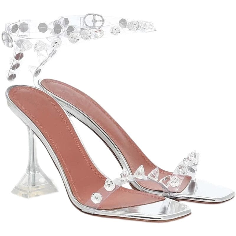 Teonclothingshop Star Style Summer Transparent Women's Sandals Fashion Crystal Clear Heels