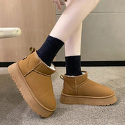 Teonclothingshop "Stay Stylish and Cozy: Thick Sole Winter Ankle Boots"