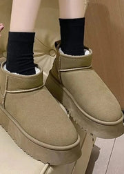 Teonclothingshop "Stay Stylish and Cozy: Thick Sole Winter Ankle Boots"