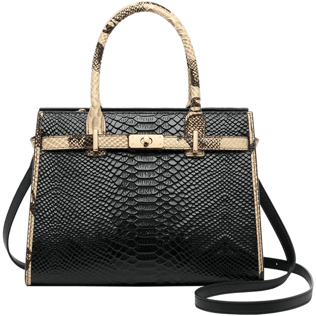 Teonclothingshop black Stylish women's leather handbag
