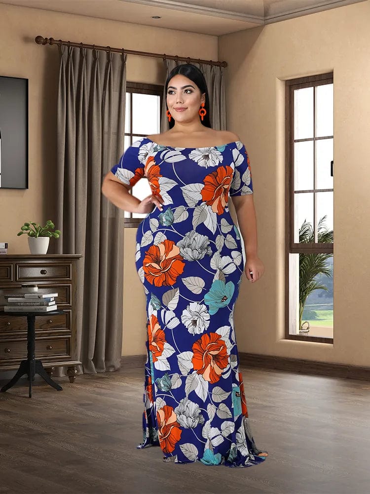 Teonclothingshop Summer Dresses 2022 Plus Size Short Sleeved Floral  Women