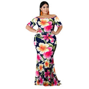 Teonclothingshop Summer Dresses 2022 Plus Size Short Sleeved Floral  Women