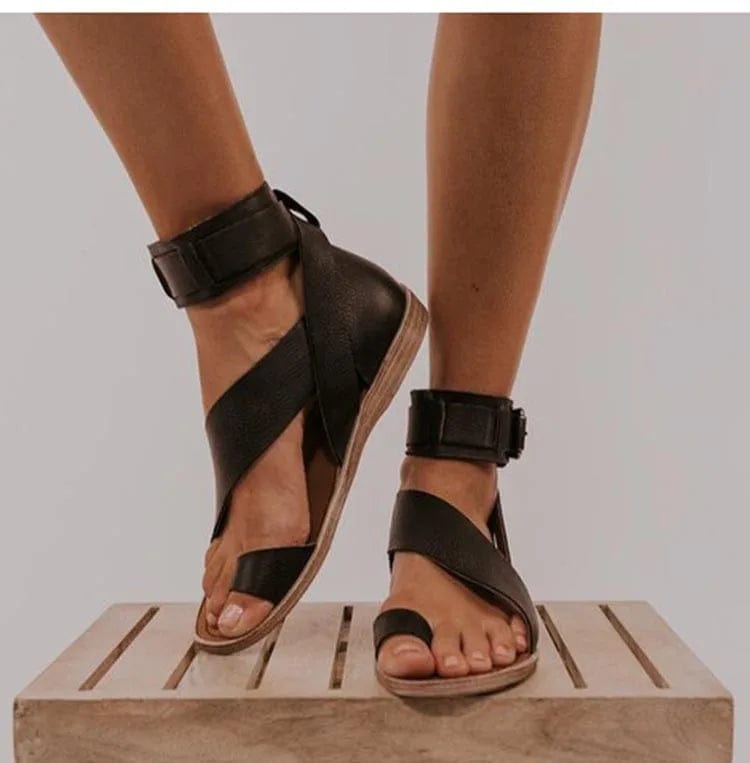 Teonclothingshop Summer flat sandals with open toes