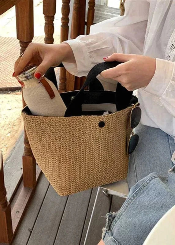 Summer knitted handmade bag