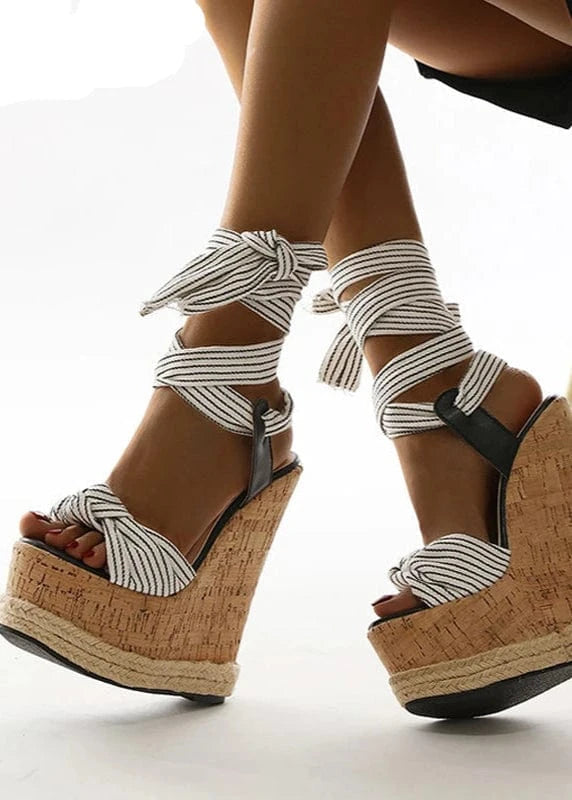 Teonclothingshop Summer plain sandals with a platform