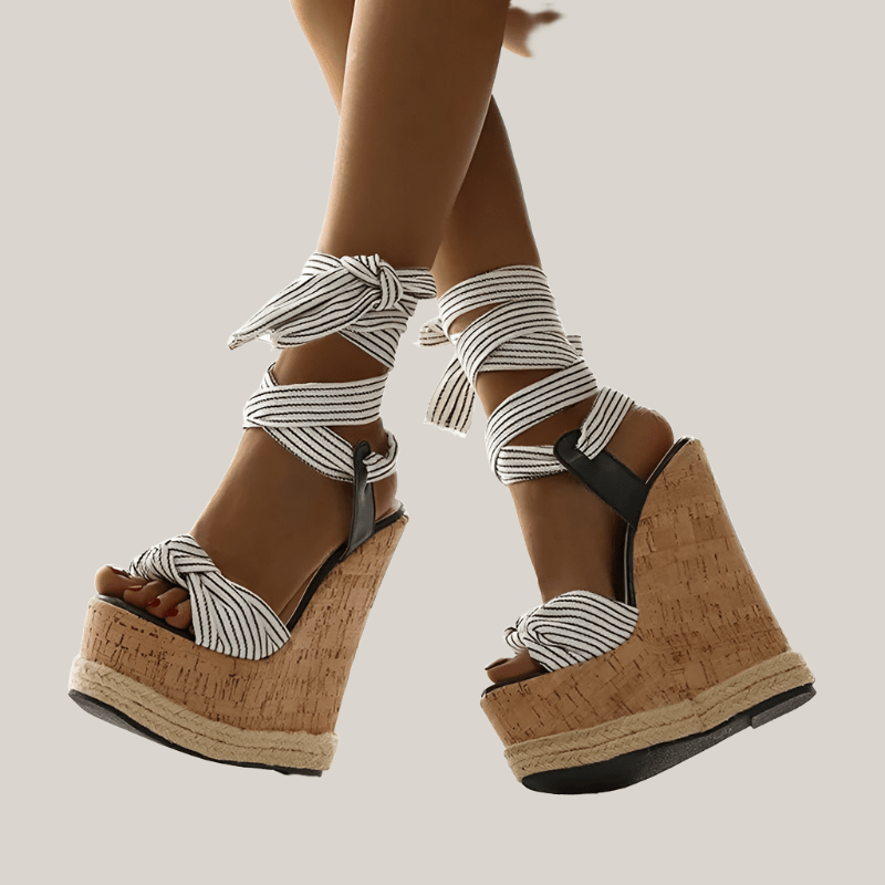 Teonclothingshop Summer plain sandals with a platform