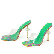 Teonclothingshop Summer sandals PVC Transparent high heel shoes