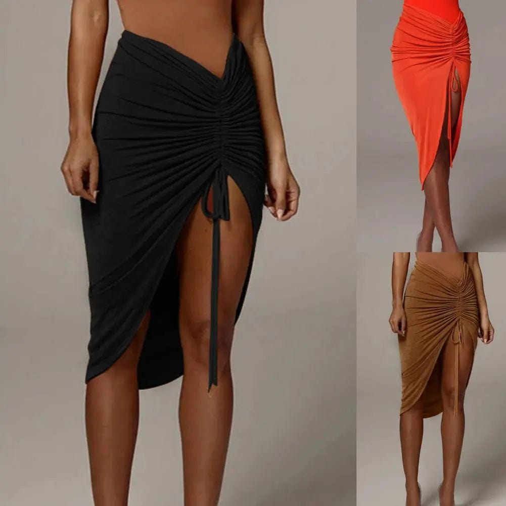 Teonclothingshop Summer skirt with high slits