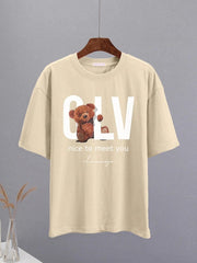 Teonclothingshop Summer wide cotton T-shirts with short sleeves