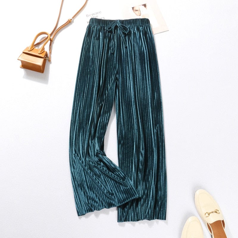 Teonclothingshop Summer wide waist pants. Casual elastic