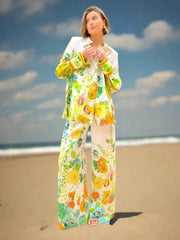 Teonclothingshop Summer women's suit with flower print