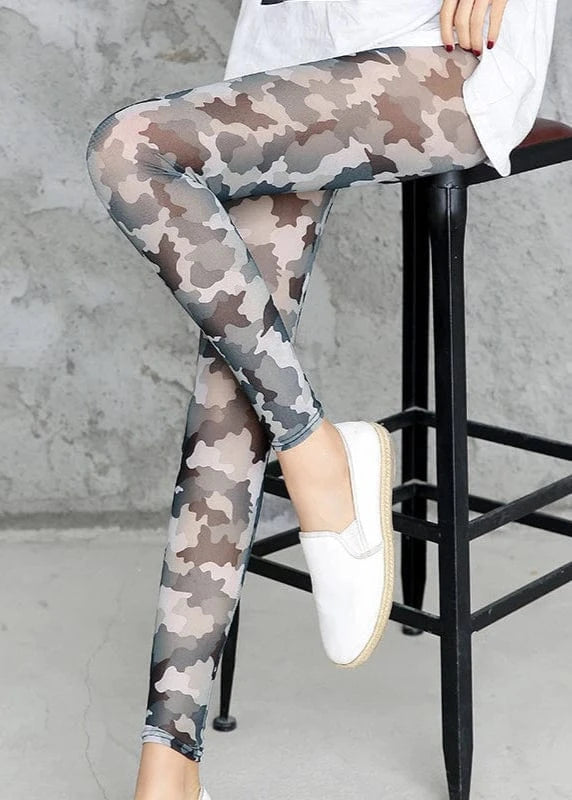 Summer Women's Thin Colorful Printed Leggings