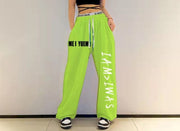 Teonclothingshop Green / S 40kg-50kg Sweatpants original personality Women's fashion Hip-hop pants with print