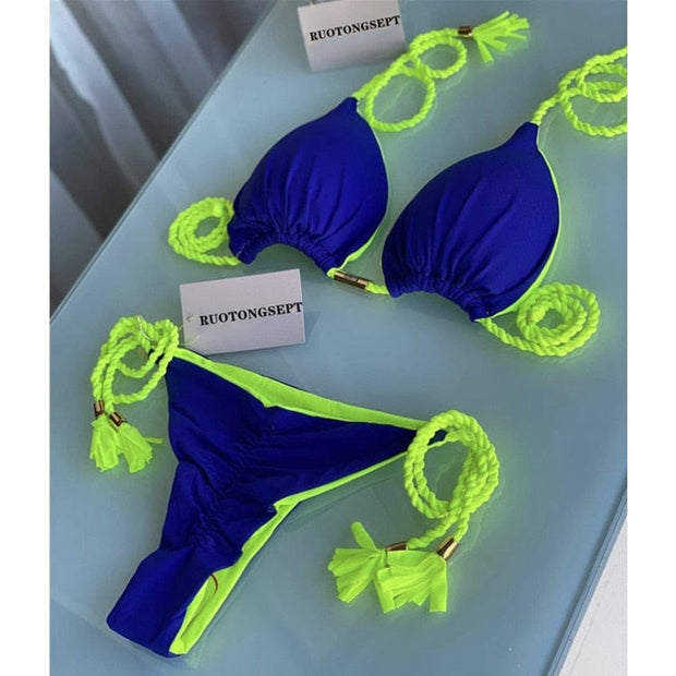 Teonclothingshop 8242 / S Swimwear Thong Bikini Set 2022