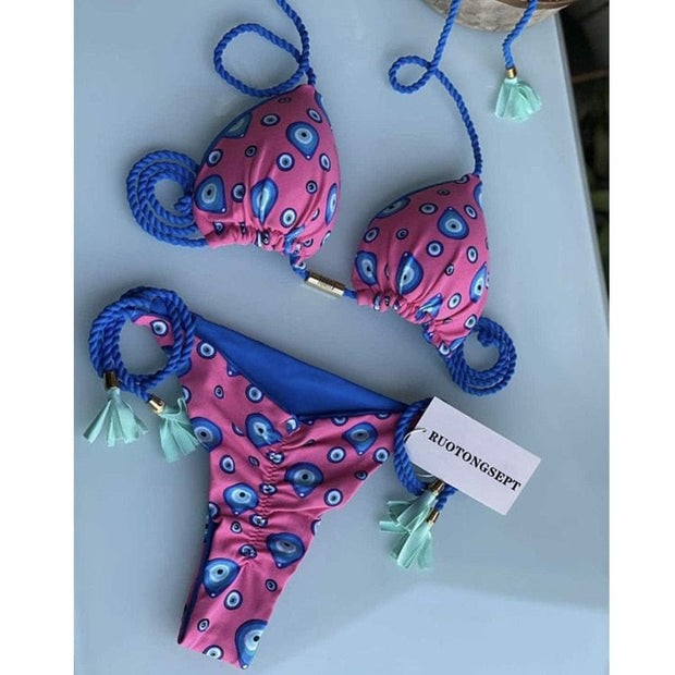 Teonclothingshop 8243 / S Swimwear Thong Bikini Set 2022
