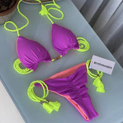 Teonclothingshop 8248 / S Swimwear Thong Bikini Set 2022