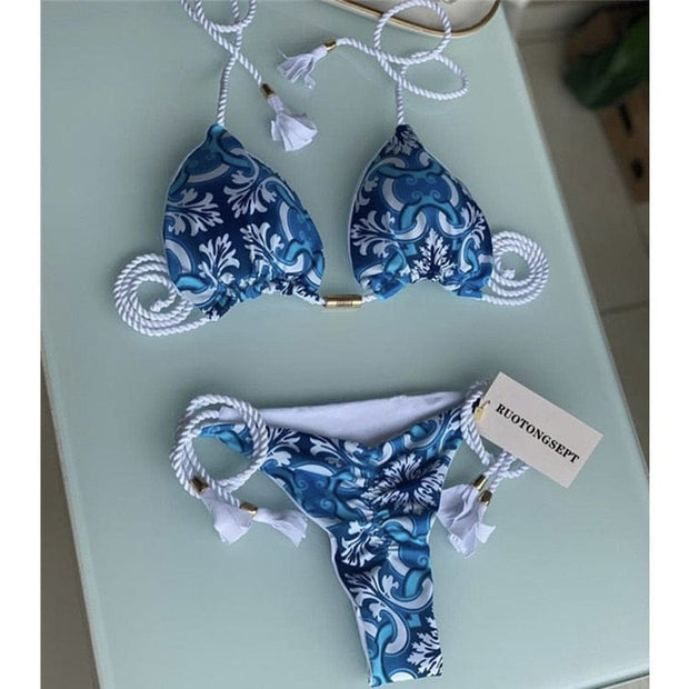 Teonclothingshop 8253 / S Swimwear Thong Bikini Set 2022