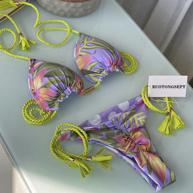 Teonclothingshop 8255 / S Swimwear Thong Bikini Set 2022