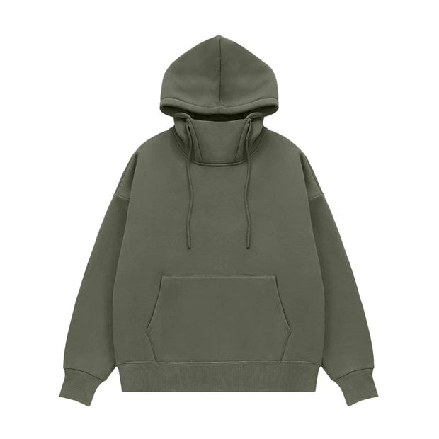 Teonclothingshop charcoal green / M Thick fleece hoodies
