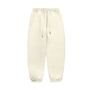 Teonclothingshop (Pant) Cream Apricot / S Thick velvet tracksuit made of fleece unisex