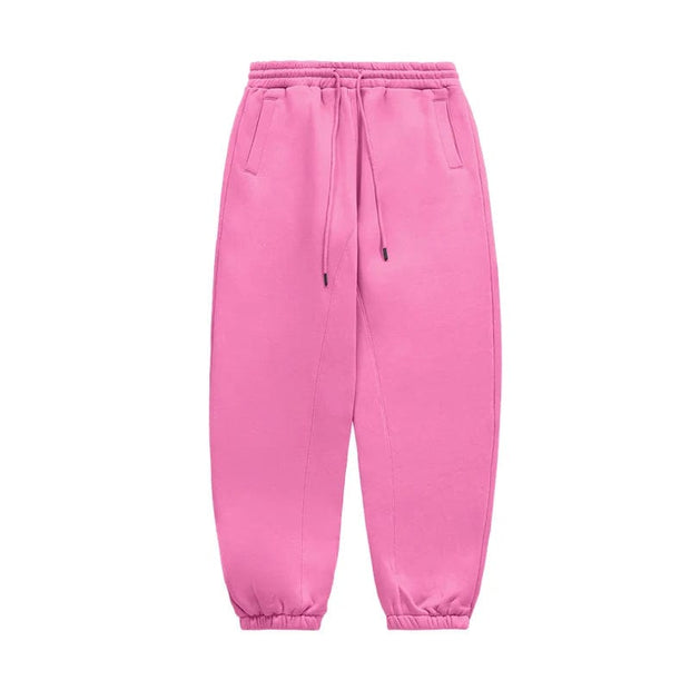 Teonclothingshop (Pant) Rose Pink / S Thick velvet tracksuit made of fleece unisex