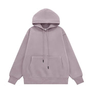 Teonclothingshop (Top) Grey purple / S Thick velvet tracksuit made of fleece unisex
