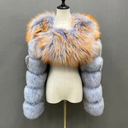 Teonclothingshop Thick warm cropped fur coat made of natural fur