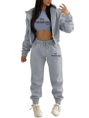 Teonclothingshop Three-piece set of women's sports tracksuits