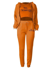 Teonclothingshop Three-piece set of women's sports tracksuits