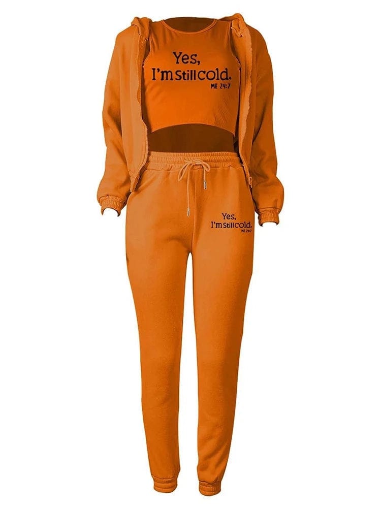 Teonclothingshop Three-piece set of women's sports tracksuits