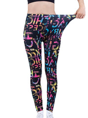 Teonclothingshop Tights with colored letter print