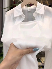 Teonclothingshop Trendy French-style chiffon blouse