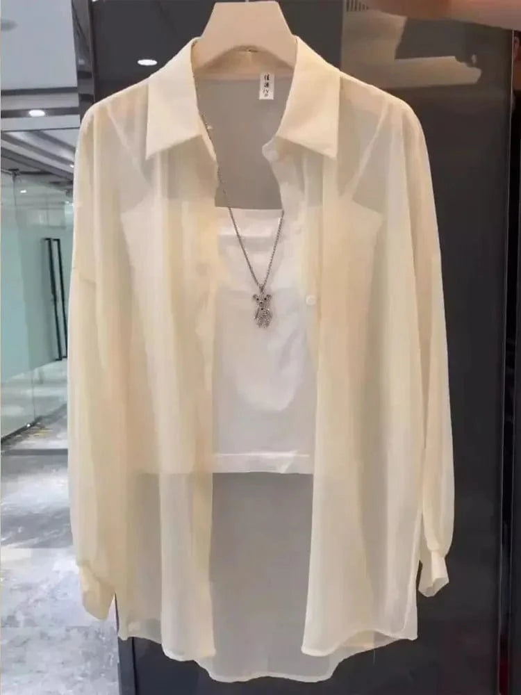 Teonclothingshop Trendy French-style chiffon blouse