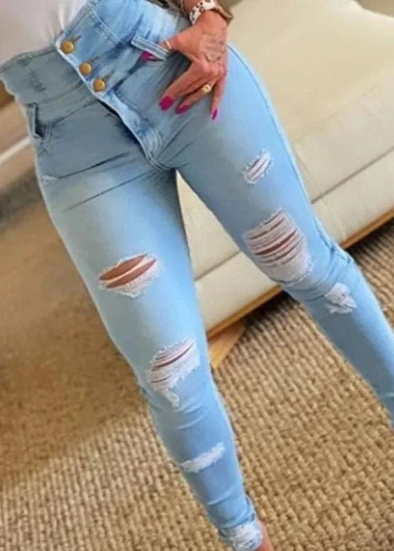Trendy high waist pencil pants
