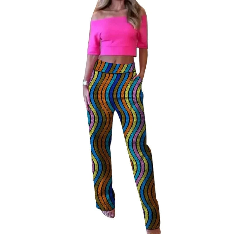 Teonclothingshop Trendy Print Women's Straight Pants